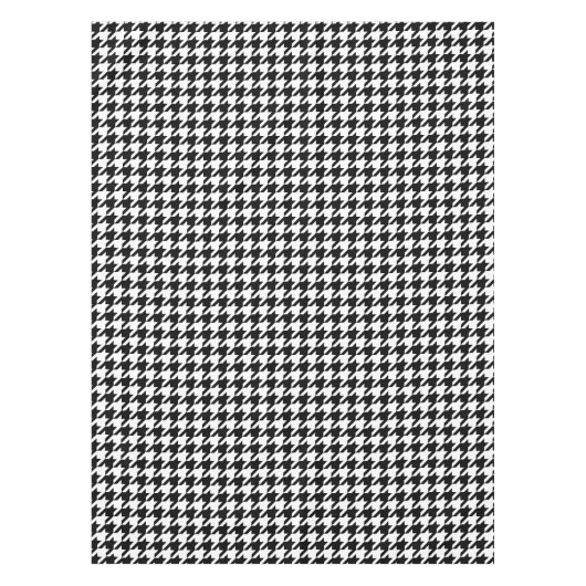 Modern zwart wit Houndstooth patroon Tafelkleed (Voorkant)