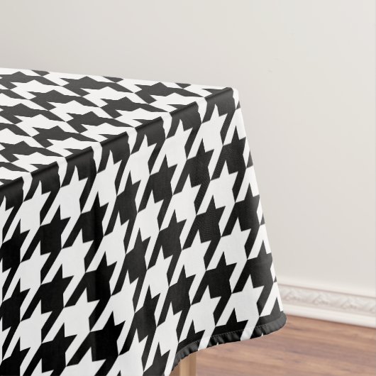 Modern zwart wit Houndstooth patroon Tafelkleed (Voorbeeld)
