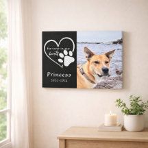 Modern zwart-wit huisdier-herdenkingsfoto-aandenke