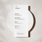 Modern zwart-wit huwelijksdiner menu