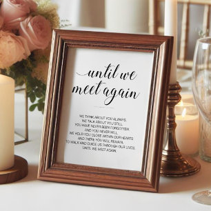 Modern zwart-wit huwelijksgedicht herdenking poster