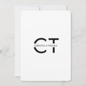 Modern Zwart Wit Ik doe BBQ Engagement Party Kaart (Achterkant)