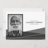 Modern zwart-wit in liefdevol geheugen bedankkaart (Voorkant)