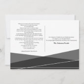 Modern zwart-wit in liefdevol geheugen bedankkaart (Achterkant)