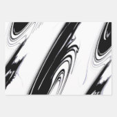 Modern zwart-wit inpakpapier vel (Voorkant 2)