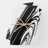 Modern zwart-wit inpakpapier vel (In situ)