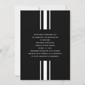 Modern zwart-wit jongen Afstuderen Aankondiging (Achterkant)