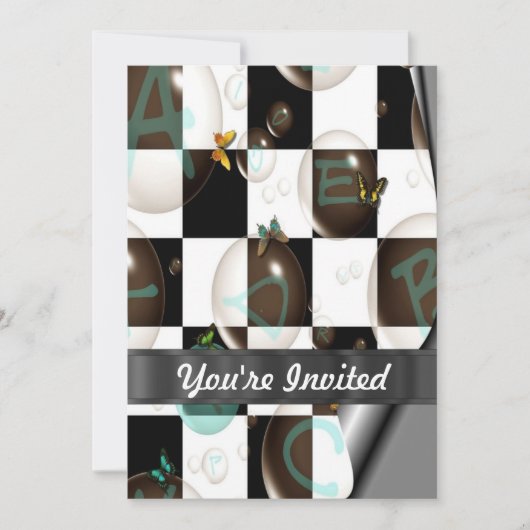 Modern zwart-wit kaart (Voorkant)