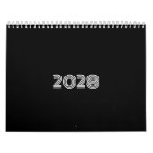 Modern zwart-wit kalender (Hoes)
