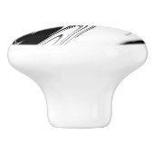 Modern zwart-wit keramische knop (Zijkant)