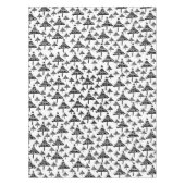 Modern Zwart Wit Kerstboom Patroon Vakantie Tafelkleed (Voorkant)