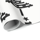 Modern zwart-wit kerstboompatroon cadeaupapier (Rol Hoek)
