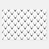 Modern Zwart & Wit Kerstmis Plaid & Rendier Inpakpapier Vel (Voorkant 2)
