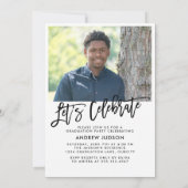 Modern zwart-wit klasse van 25 foto Afstudeerder p Kaart (Achterkant)