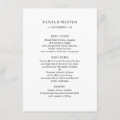 Modern Zwart Wit Klassiek Receptie Menu (Voorkant)