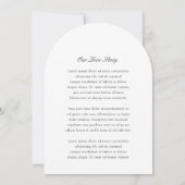 Modern zwart-wit klassiekers bruiloft kaart (Achterkant)