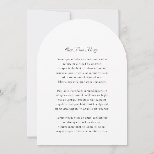 Modern zwart-wit klassiekers bruiloft kaart (Achterkant)