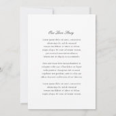 Modern zwart-wit klassiekers bruiloft save the date (Achterkant)