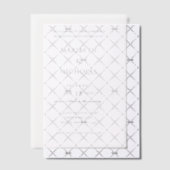 Modern zwart-wit klassiekers bruiloft vellum uitnodigingen (Offset (Uitnodiging))