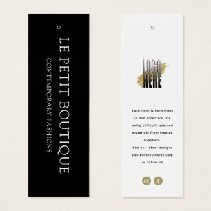 Modern Zwart Wit Kleding Store Hang Label Mini Visitekaartjes