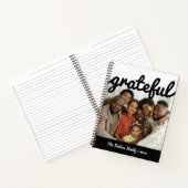 Modern Zwart Wit Kleurenblok Grateful Foto Notitieboek (Binnen)