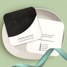 Modern zwart-wit kleurenscherm vierkante visitekaartje