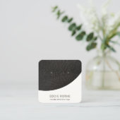 Modern zwart-wit kleurenscherm vierkante visitekaartje (Staand voorkant)