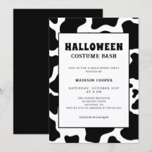 Modern zwart-wit Koe Print Kostuum Halloween