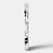 Modern Zwart-wit Kunstwerkontwerp w/Monogram Case-Mate iPhone Case (Achterkant / Links)