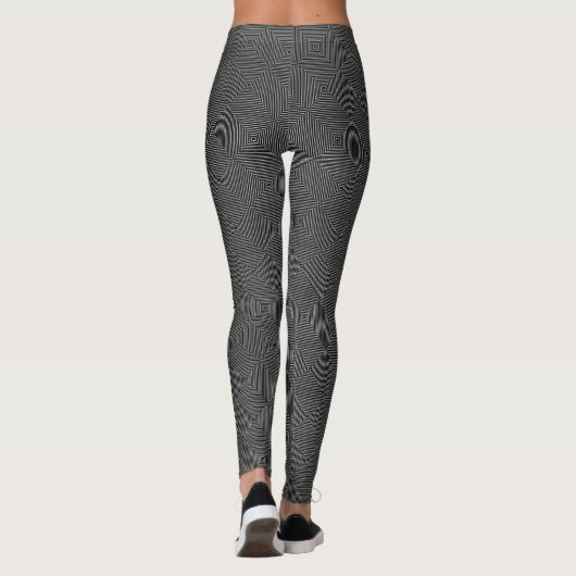 Modern zwart-wit leggings (Achterkant)