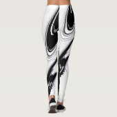Modern zwart-wit leggings (Achterkant)