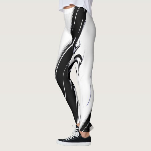 Modern zwart-wit leggings (Links)