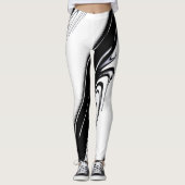 Modern zwart-wit leggings (Voorkant)