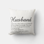 Modern zwart-wit leuk definisie van echtgenoot  kussen (Voorkant)
