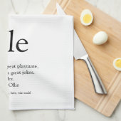 Modern Zwart-wit Leuk Koele oom Theedoek (Quarter Fold)