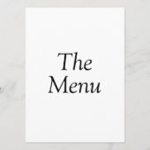 Modern zwart-wit Lijst Retro Diner Trouwen Menu (Achterkant)