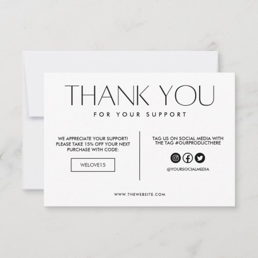 Modern zwart-wit Logo Media Insert (Voorkant)