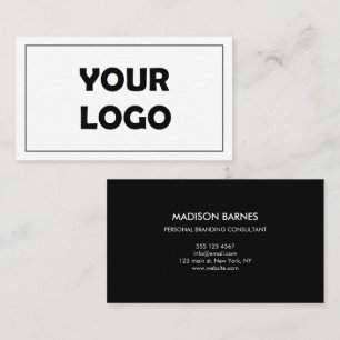 Modern Zwart-Wit Logo  Minimalistisch Beroep Visitekaartje
