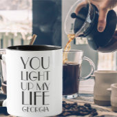 Modern Zwart-wit Love Quote Mok