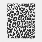 Modern zwart-wit luipaardprint  fleece deken (Voorkant)