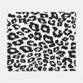 Modern zwart-wit luipaardprint  fleece deken (Voorkant (Horizontaal))