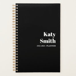 Modern Zwart Wit Maandelijks Wekelijks Begin Op El Planner