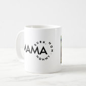 Modern Zwart & Wit Mama Mama Bruh Koffiemok (Voorkant links)