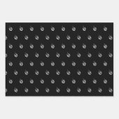 Modern zwart wit marine dreidel patroon Chanoeka Inpakpapier Vel (Voorkant)