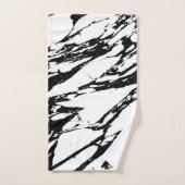 Modern zwart-wit marmerpatroon bad handdoek (Handdoek)