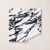Modern zwart-wit marmerpatroon bad handdoek (Wasdoekje)