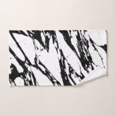 Modern zwart-wit marmerpatroon bad handdoek (Handdoek)