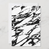 Modern zwart-wit marmerpatroon kaart (Achterkant)