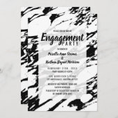 Modern zwart-wit marmerpatroon kaart (Voorkant / Achterkant)