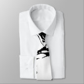 Modern zwart-wit marmerpatroon stropdas (Gebonden)